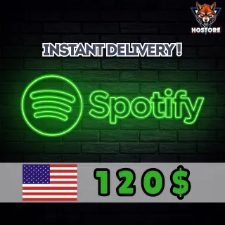 Spotify Gift Card: 120 USD | USA