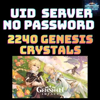 2240 Genesis Crystals [UID + Server | No Password] Genshin Impact