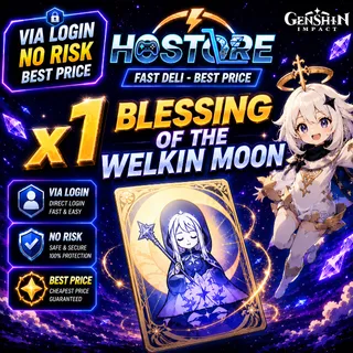 x1 Blessing of the Welkin Moon [Via Login | No risk] Genshin Impact