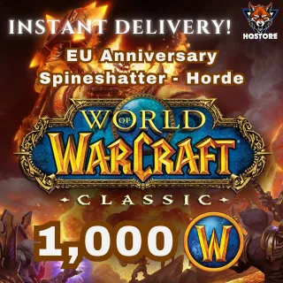 WoW Classic Era (EU Anniversary) - 1,000 Gold