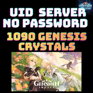 1090 Genesis Crystals [UID] Genshin Impact