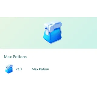 x10 Max Potion Pokemon Go