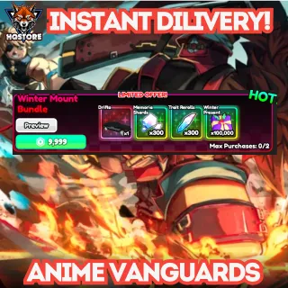 🌪️Anime Vanguards: Winter mount Bundle 