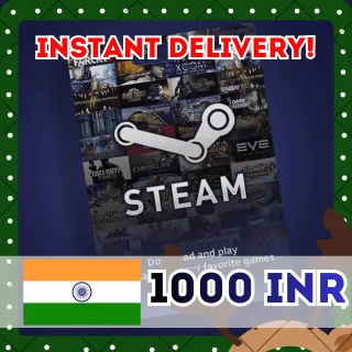 💻Steam wallet 1000 INR | India