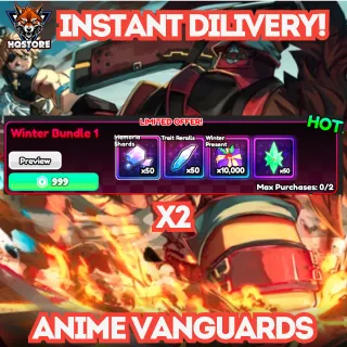 🌪️Anime Vanguards: 2x Winter Bundle 1