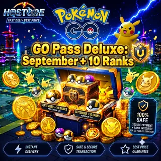 Go Pass Deluxe: September + 10 Ranks Pokemon Go