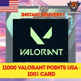 🎯11000 Valorant Points USA - 100$ Card