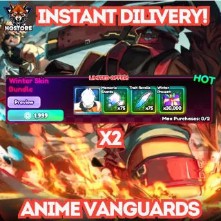 🌪️Anime Vanguards: 2x Winter Skin Bundle 