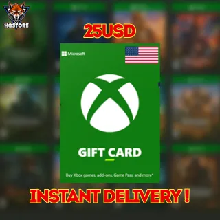 🎮 XBOX GIFT CARD 25 USD US