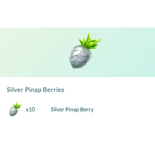 x10 Silver Pinap Berry Pokemon Go