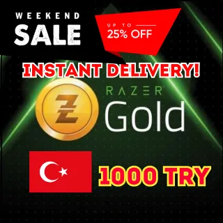 ⚡Razer Gold 1000 TRY | Turkey