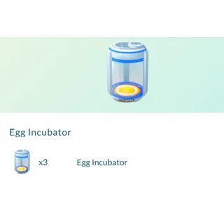 x3 Egg Incubator Pokemon Go