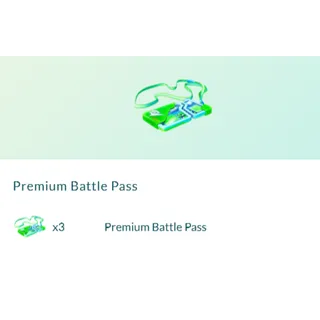 x3 Premium Battle Pass Pokemon Go