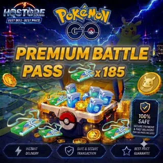 Premium Battle Pass x 185 Pokemon Go