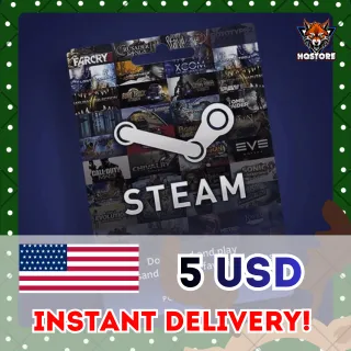 💻Steam Wallet 5 USD