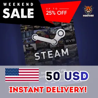 💻 Steam Wallet 50 USD / US