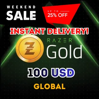 ⚡Razer Gold PIN (Global) - 100$ USD