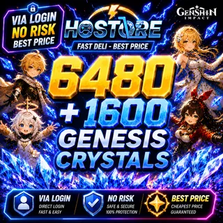 8080 Genesis Crystals [Via Login | No risk] Genshin Impact