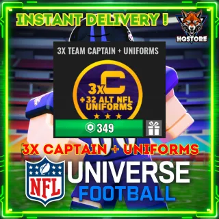 NFL Universe Football: 3x Captain + Uniform