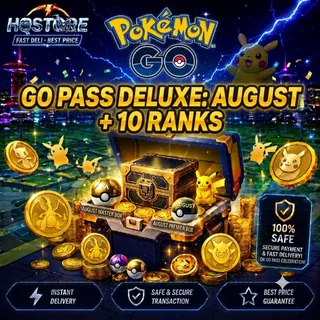 Go Pass Deluxe: August + 10 Ranks Pokemon Go
