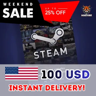💻 Steam Wallet 100 USD / US