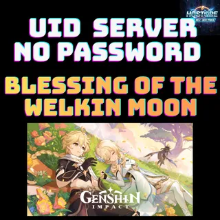 Blessing of the Welkin Moon [UID + Server | No Password] Genshin Impact