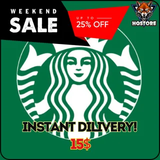☕ STARBUCKS 15 USD