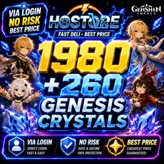1980 + 260 Genesis Crystals [Via Login | No risk] Genshin Impact