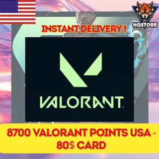 🎯8700 Valorant Points USA - 80$ Card
