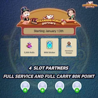 Wizarding World Partner Event Monopoly Go 4×Slot