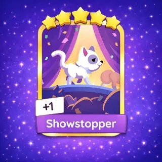 Showstopper 5⭐ Gold Sticker Monopoly Go Golden Blitz