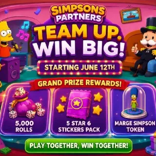 4 Slot Simpsons Partners  Monopoly Go!