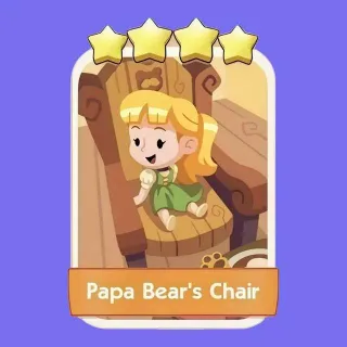 Papa Bear's Chair 4 ✨ Monopoly Go Sticker