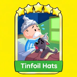 Tinfoil Hats 5 ⭐ Gold Sticker Monopoly Go! Golden Blitz