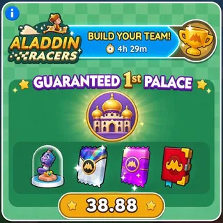 ALADDIN RACERS MONOPOLY GO