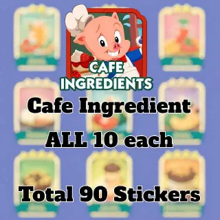 Cafe Ingredients Set 11