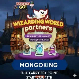 WIZARDING WORLD  MONOPOLY PARTNER GO EVENT ⚡️ SUPER RUSH - FULL CARRY⚡️80k