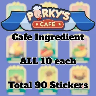 Cafe Ingredients Set 11 — Full 90 Card Pack