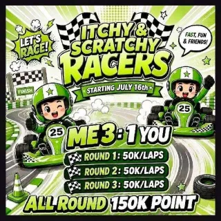 Itchy & Scratchy Racers Monopoly Go!