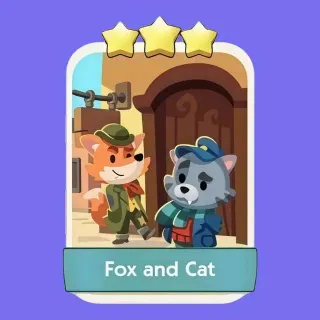 3 ✨ Fox and Cat Monopoly Go Sticker