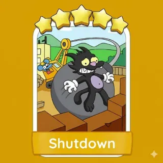 Shutdown 5⭐ Gold Sticker Monopoly Go Golden Blitz