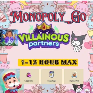 2 Slot Villainous Partners Monopoly Go