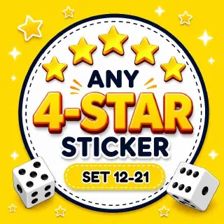 4 Star Sticker Monopoly Go! (1pc) | HAPPY HARVEST !