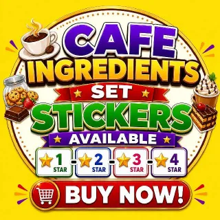 CAFE INGREDIENTS SET ALL Sticker Monopoly Go!