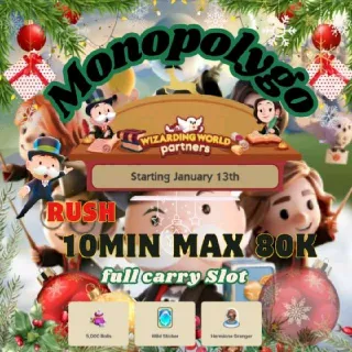 💋Monopoly_go ⭐EVENT Partners -Wizarding World-RUSH 🚑10Min MAX 80k🚩