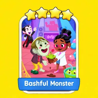 Bashful Monster 4 ⭐ Gold Sticker Monopoly Go Golden Blitz