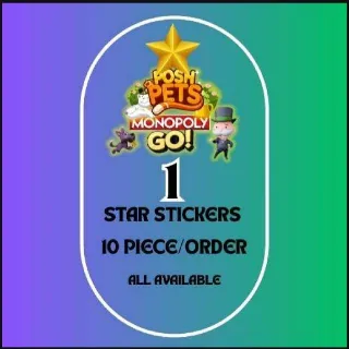 Monopoly Go! Posh Pets Album 1 Star ⭐ - New Season All Available Cards