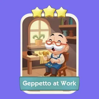 3 ✨ Geppetto at Work Monopoly Go Sticker