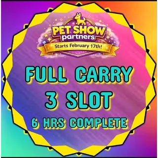 ⚡⚡INSTANT COMPLETE⚡⚡ Monopoly Pet show PARTNER  Event Full Carry (80K points)3x Slots
