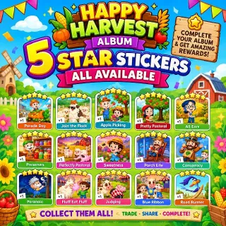 Monopoly Go! 5 ⭐ Your Choice Any 5 PCS Sticker